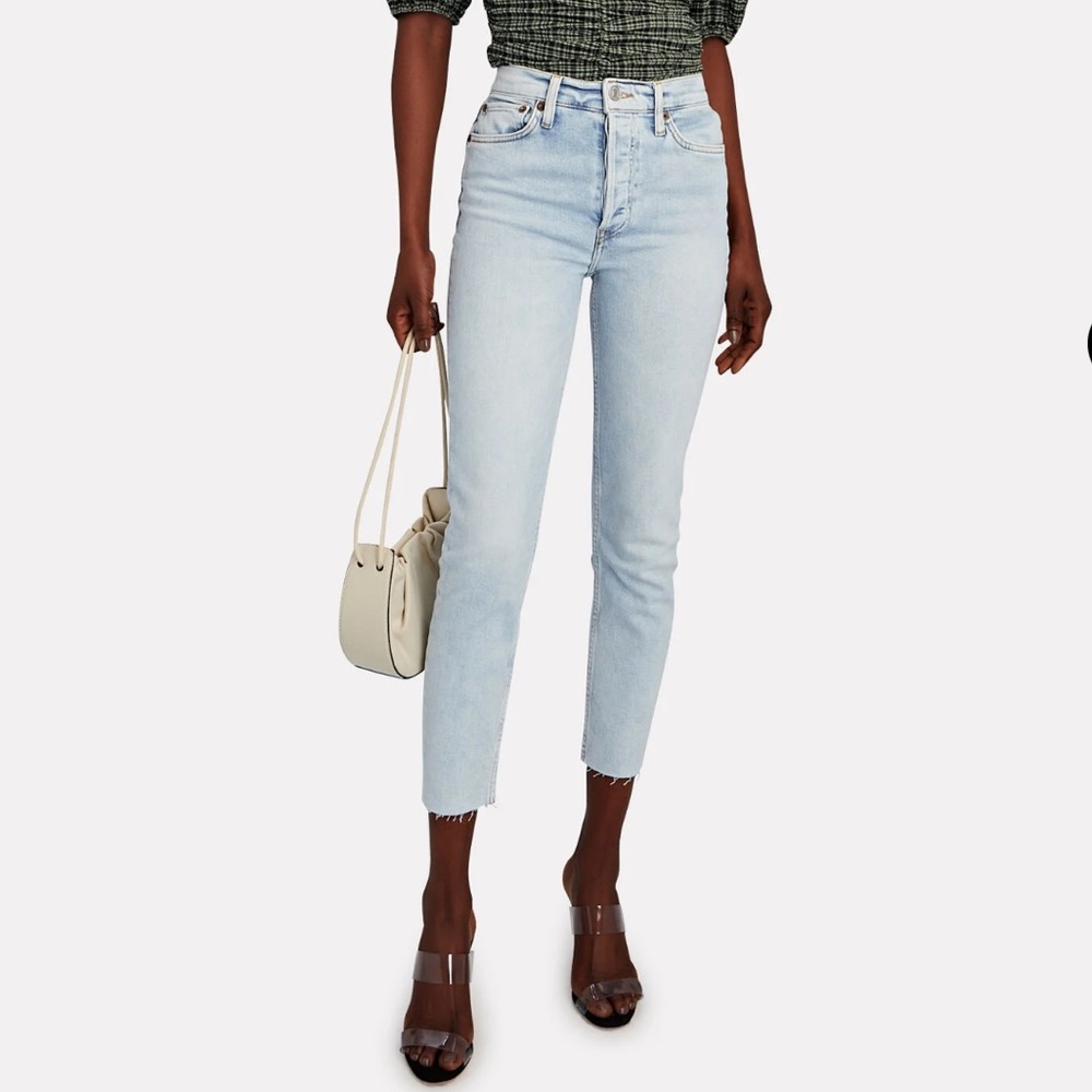 RE/DONE 90s High Rise Ankle Crop Denim Jeans 23 NWT